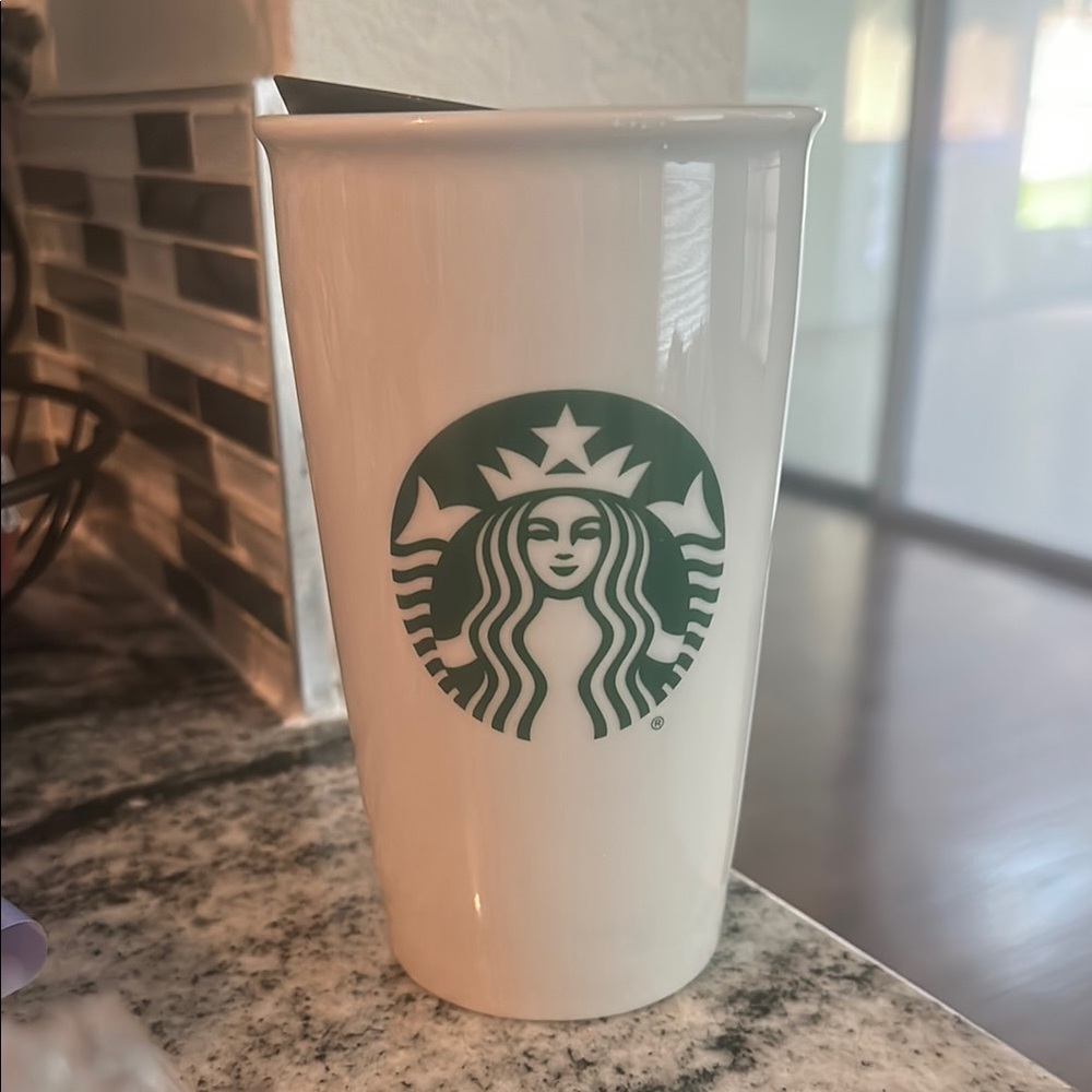 Starbucks Ceramic Mug with Green Emblem